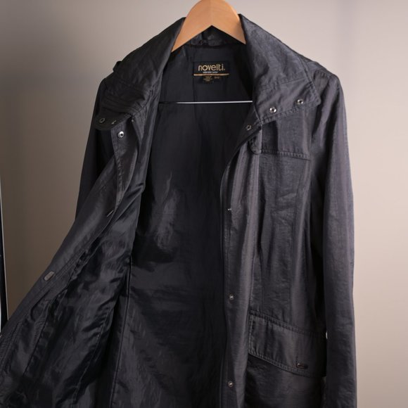 3/$20 - Size 11/12, Light Jacket with Hood, Charcoal Grey - Picture 3 of 8